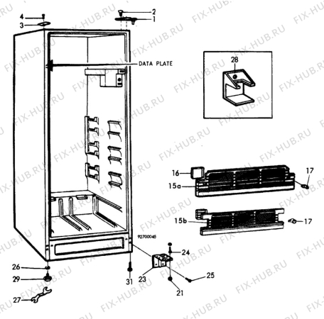 Взрыв-схема холодильника Electrolux RP1218 - Схема узла C10 Cabinet