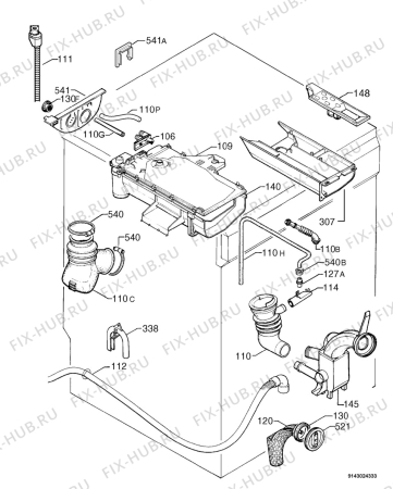 Взрыв-схема стиральной машины Aeg Electrolux L14510VI - Схема узла Hydraulic System 272