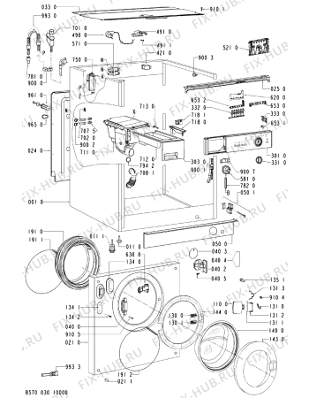 Схема №1 AWO/D 040 с изображением Микромодуль для стиралки Whirlpool 481221470508