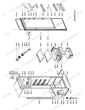 Схема №1 KD2178AUU/A01 с изображением Обшивка для холодильной камеры Whirlpool 481241848931