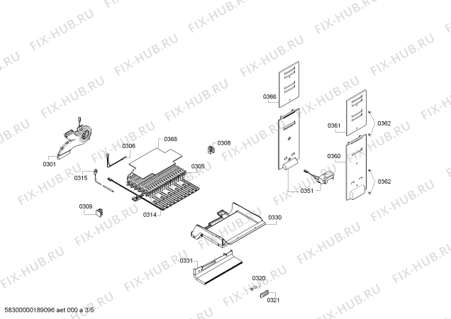 Схема №2 BD5772PNFI с изображением Вкладыш в панель для холодильной камеры Bosch 11012621