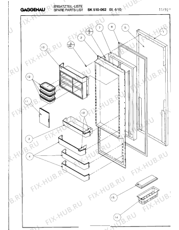 Схема №3 SK510062 с изображением Уплотнитель для холодильника Bosch 00293961