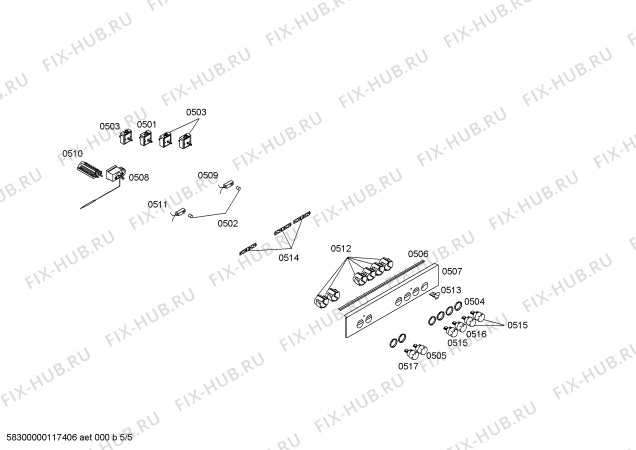 Схема №2 HLN423040E с изображением Стеклокерамика для духового шкафа Bosch 00244236
