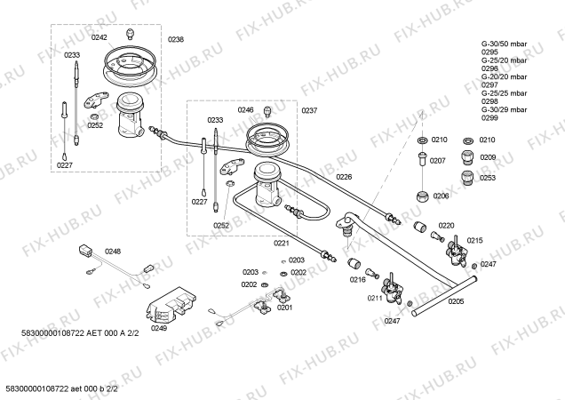 Взрыв-схема плиты (духовки) Siemens ER512502 - Схема узла 02