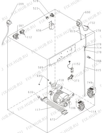 Схема №2 W8865E (356679, PS10/45167) с изображением Микромодуль для стиралки Gorenje 362406