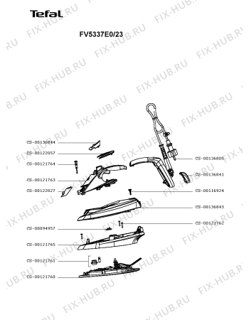 Схема №1 FV5337E0/23 с изображением Ручка для электроутюга Tefal CS-00136805