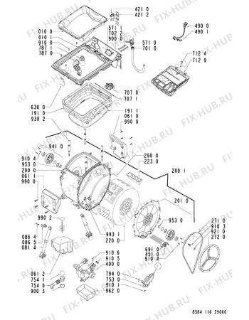 Схема №1 EV 1166 с изображением Микромодуль для стиралки Whirlpool 481221470353