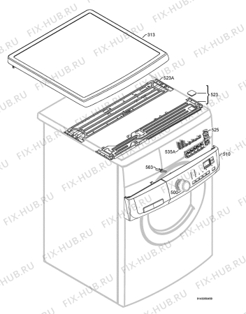 Взрыв-схема стиральной машины Electrolux EWF10570W - Схема узла Command panel 037