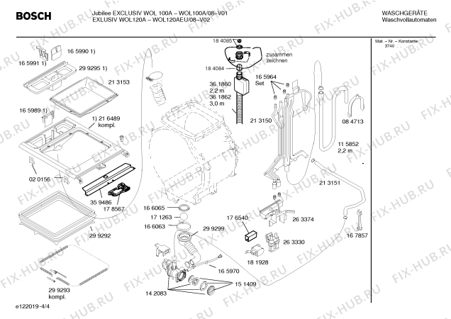 Схема №1 WOL120AEU EXCLUSIV WOL120A с изображением Инструкция по установке/монтажу для стиралки Bosch 00527427