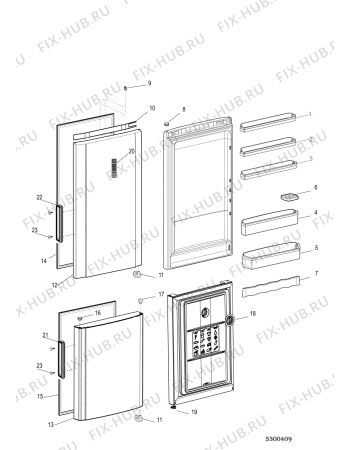 Взрыв-схема холодильника Hotpoint-Ariston LH8FF2OX (F093333) - Схема узла