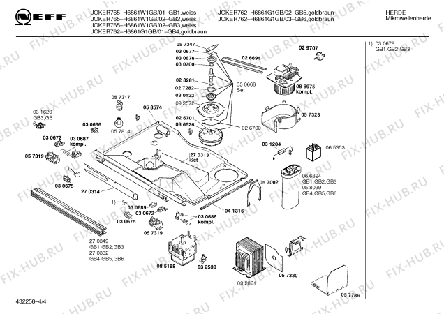 Схема №1 H6850W2GB GB-6255.11 с изображением Передняя панель для микроволновки Bosch 00273862