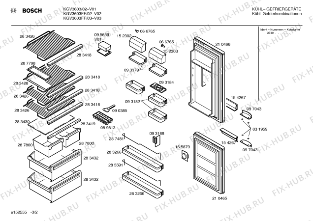 Схема №1 KGV3103FF с изображением Декоративная панель для холодильника Bosch 00290616