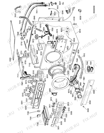Схема №1 AWG 345 с изображением Ремешок для стиральной машины Whirlpool 481235818163