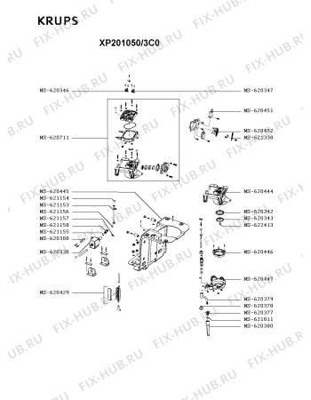 Схема №2 XP200030/3C0 с изображением Бойлер и тэн для электрокофеварки Krups MS-620429