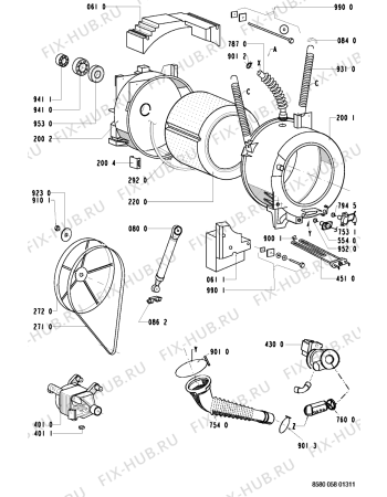 Схема №1 AWP 058/1 с изображением Декоративная панель для стиралки Whirlpool 481945328019