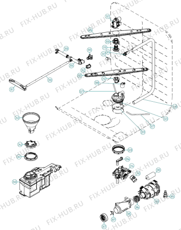 Взрыв-схема посудомоечной машины Asko D5654 FS TW   -White (401553, DW90.2) - Схема узла 03