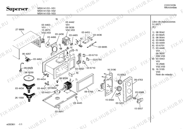 Схема №1 MSA141 с изображением Кнопка для микроволновки Bosch 00150557