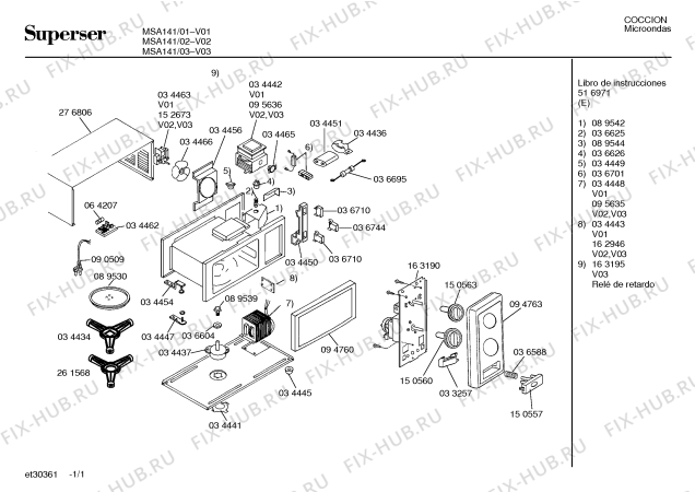 Схема №1 MSA141 с изображением Кнопка для микроволновки Bosch 00150560