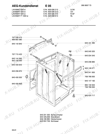 Взрыв-схема стиральной машины Aeg LAVP1000 W - Схема узла Housing 001