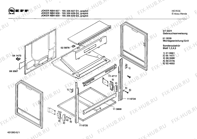 Схема №1 E1150G1 JOKER 50 C с изображением Передняя панель для электропечи Bosch 00116010