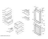 Схема №3 KGN36XW31 с изображением Дверь морозильной камеры для холодильника Bosch 00712166