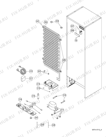 Схема №1 WTH4713 A+M с изображением Конденсатор для холодильной камеры Whirlpool 482000002955