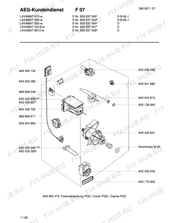 Взрыв-схема стиральной машины Aeg LAV8510 - Схема узла Electrical equipment 268