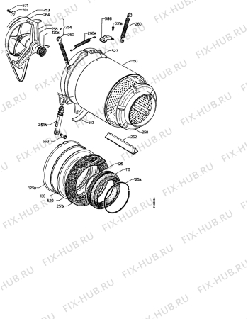 Взрыв-схема стиральной машины Zanker WTF2460 - Схема узла Drum