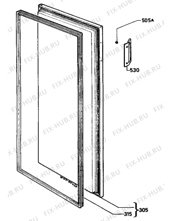 Взрыв-схема холодильника Castor CM250F - Схема узла Door 003