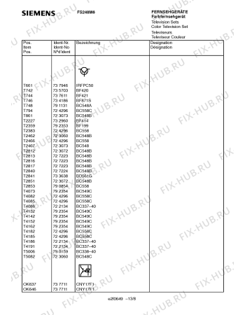 Схема №5 FS248M6 с изображением Инструкция по эксплуатации для жк-телевизора Siemens 00530897