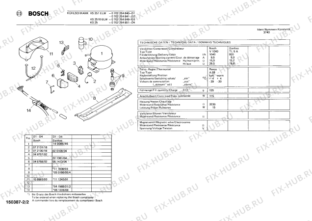 Взрыв-схема холодильника Bosch 0702254841 KS251ELW - Схема узла 02