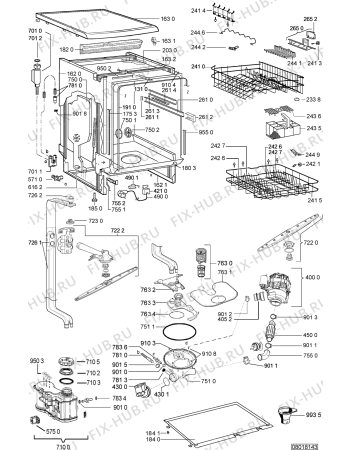 Схема №2 ADP 4708 SI с изображением Блок управления для посудомойки Whirlpool 480140102949