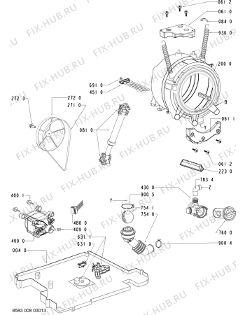 Схема №1 WA PLUS 64 TDI с изображением Обшивка для стиральной машины Whirlpool 480111104805