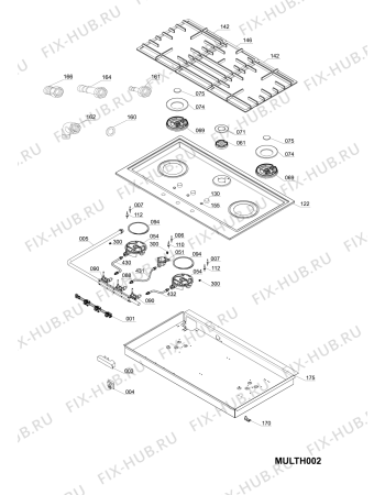 Схема №1 PIM930TTGH (F087464) с изображением Решетка на поверхность для плиты (духовки) Indesit C00310861