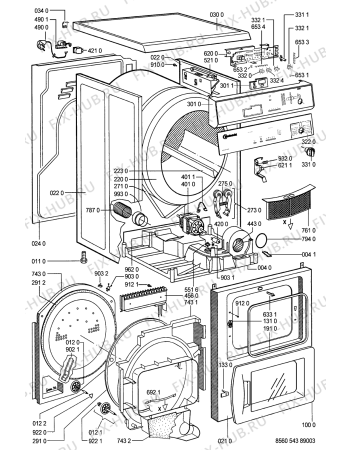 Схема №1 TRA 5430 с изображением Обшивка для электросушки Whirlpool 481245210512