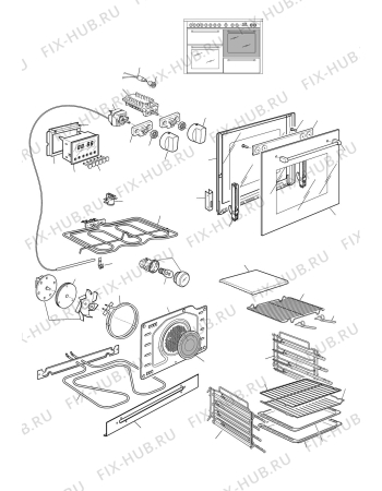 Схема №1 A1346G с изображением Табличка для плиты (духовки) DELONGHI 081080