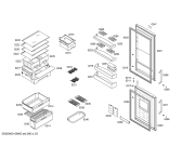 Схема №1 BD5700NFAH с изображением Дверь для холодильной камеры Bosch 00247436