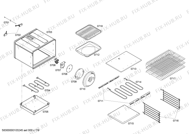 Схема №1 PDR364GLZS с изображением Корпус духовки для духового шкафа Bosch 00475077