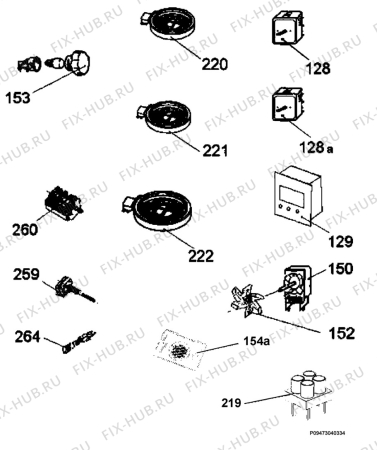 Взрыв-схема плиты (духовки) Electrolux EKC513502W - Схема узла Section 7