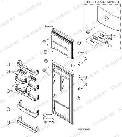 Взрыв-схема холодильника Electrolux END48602X - Схема узла Section 3