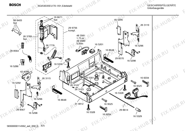 Схема №2 SGU3332 с изображением Инструкция по эксплуатации для посудомойки Bosch 00588805