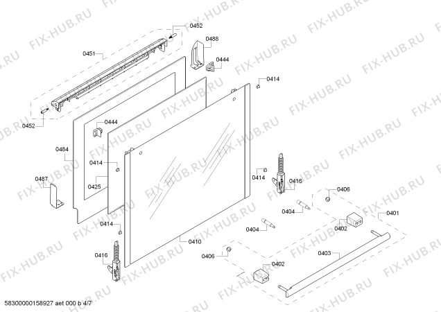 Взрыв-схема плиты (духовки) Bosch HCE748361U - Схема узла 04