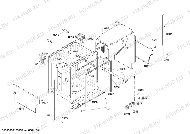 Схема №1 SHX46L12UC DLX Series с изображением Панель управления для посудомойки Bosch 00448801