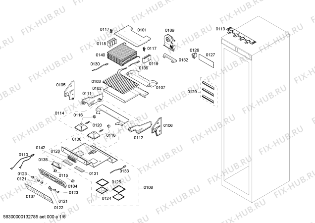 Схема №1 T18IF70NSP с изображением Монтажный набор для холодильника Bosch 00661388