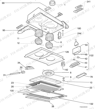 Схема №1 DL6250-ML с изображением Электромотор для вытяжки Aeg 50263019007