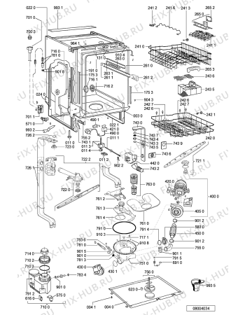 Схема №1 ADP 7530 WH с изображением Панель для посудомойки Whirlpool 481245372718