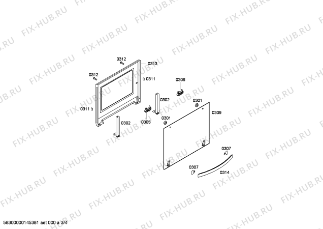 Схема №2 P1HEC33021 с изображением Ручка управления духовкой для духового шкафа Bosch 00618867