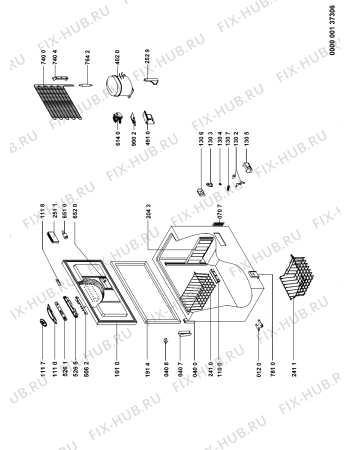 Схема №1 AFG 090 E-AP с изображением Дверка для холодильной камеры Whirlpool 480132100732