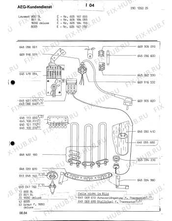 Взрыв-схема посудомоечной машины Aeg LAV8005 - Схема узла Section6