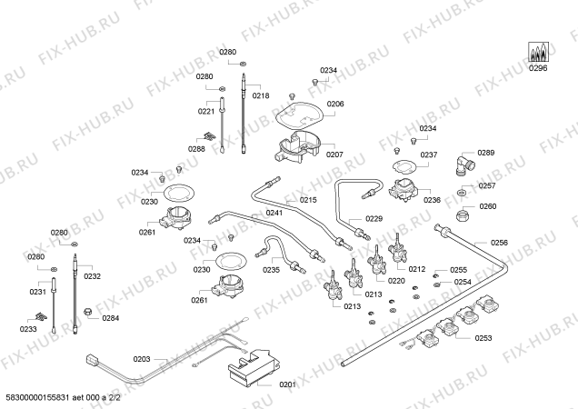 Взрыв-схема плиты (духовки) Siemens EP616HC21N 3G+1W SE T60F 2011 - Схема узла 02